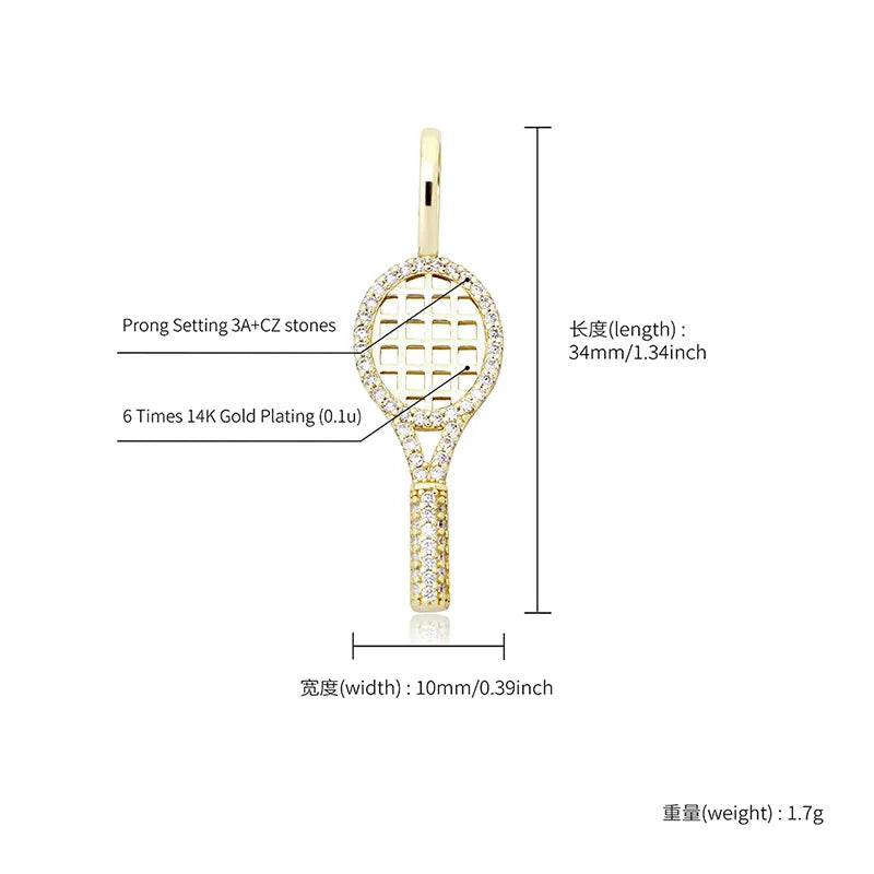 Pendentif tennis "Tennis Diamonds™" | Jeu Set Match - bijou tennis