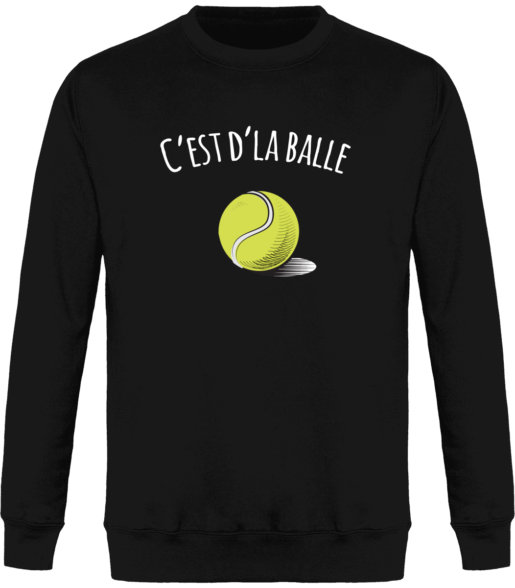 Sweat tennis mixte "C'est d'la balle"