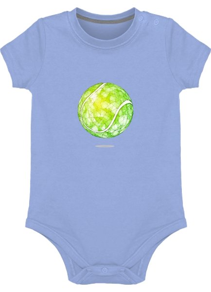 body bébé tennis avec bale de tennis