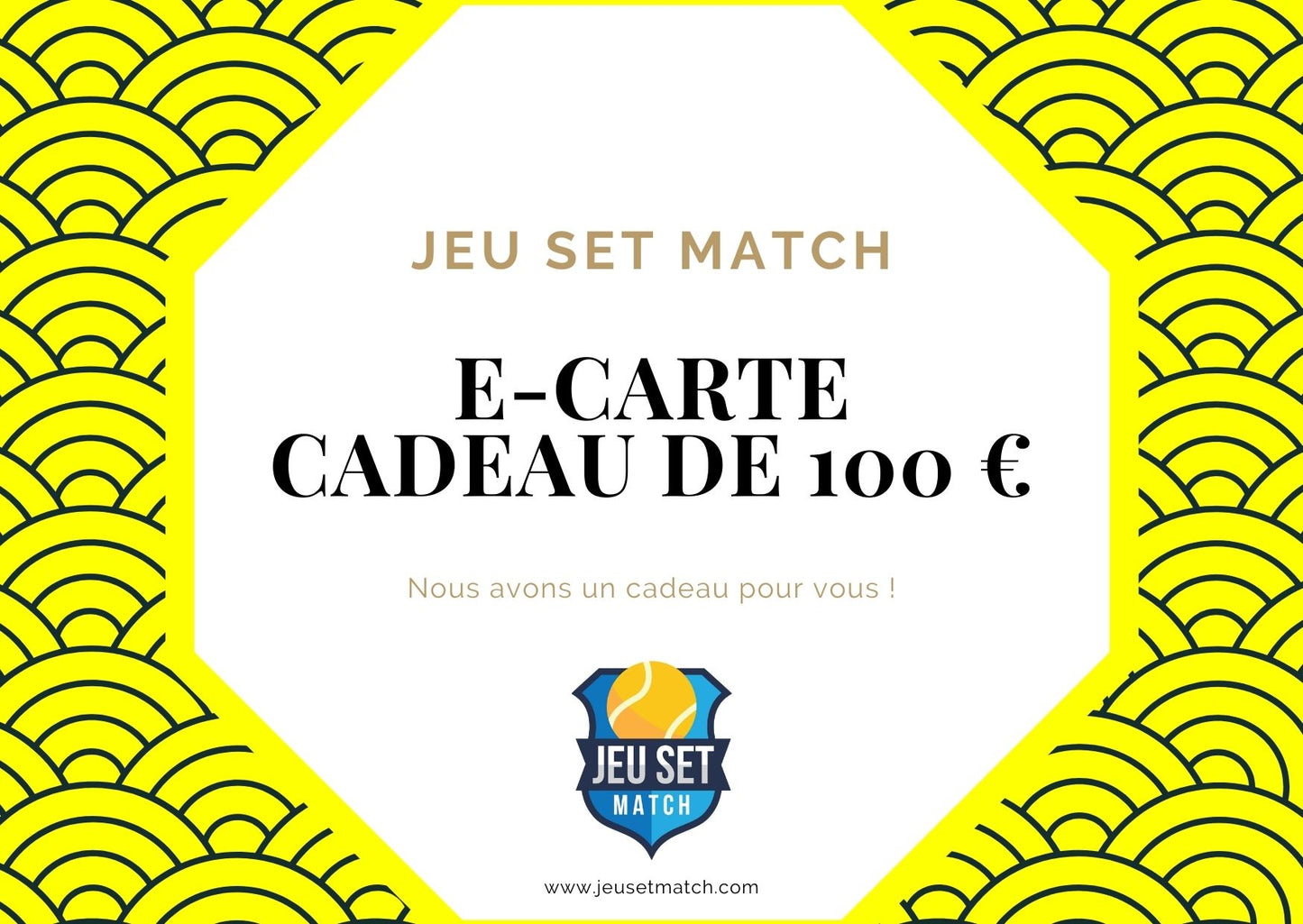 E-CARTE CADEAU - JEU SET MATCH