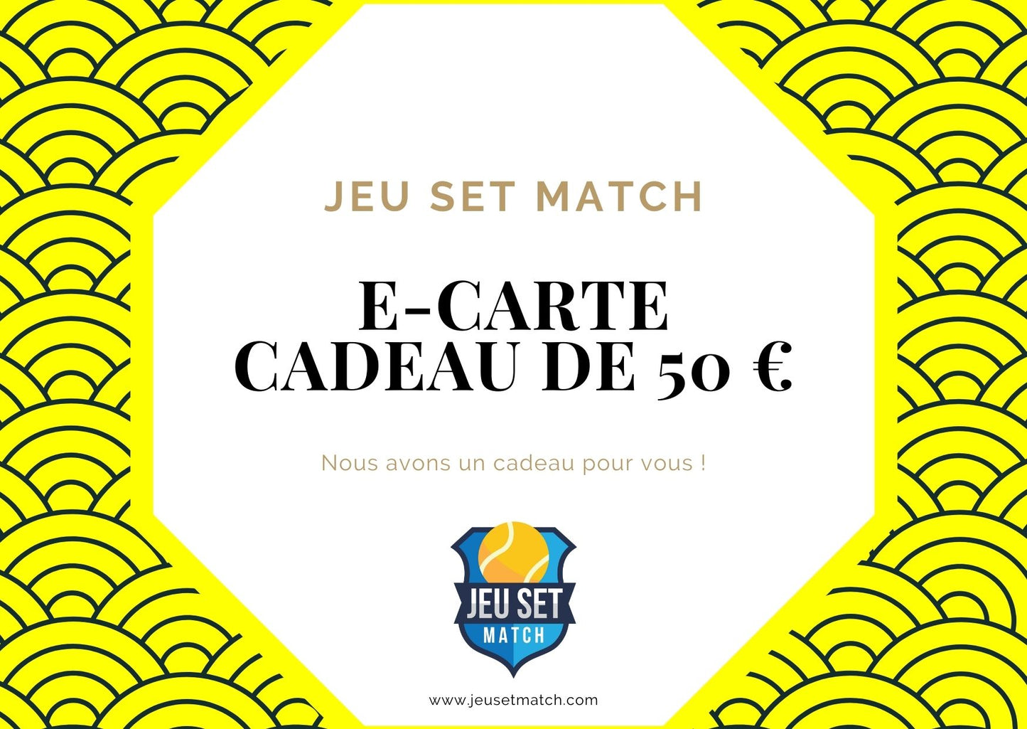 E-CARTE CADEAU - JEU SET MATCH