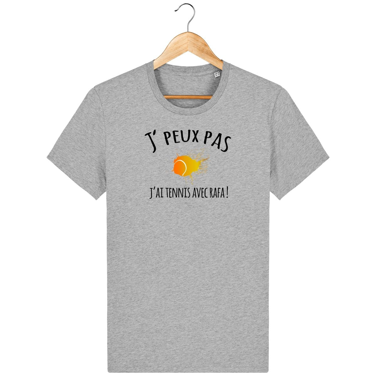 T-shirt femme *100% coton bio* "J'peux pas, j'ai tennis avec Rafa" - Jeu Set Match-tennis