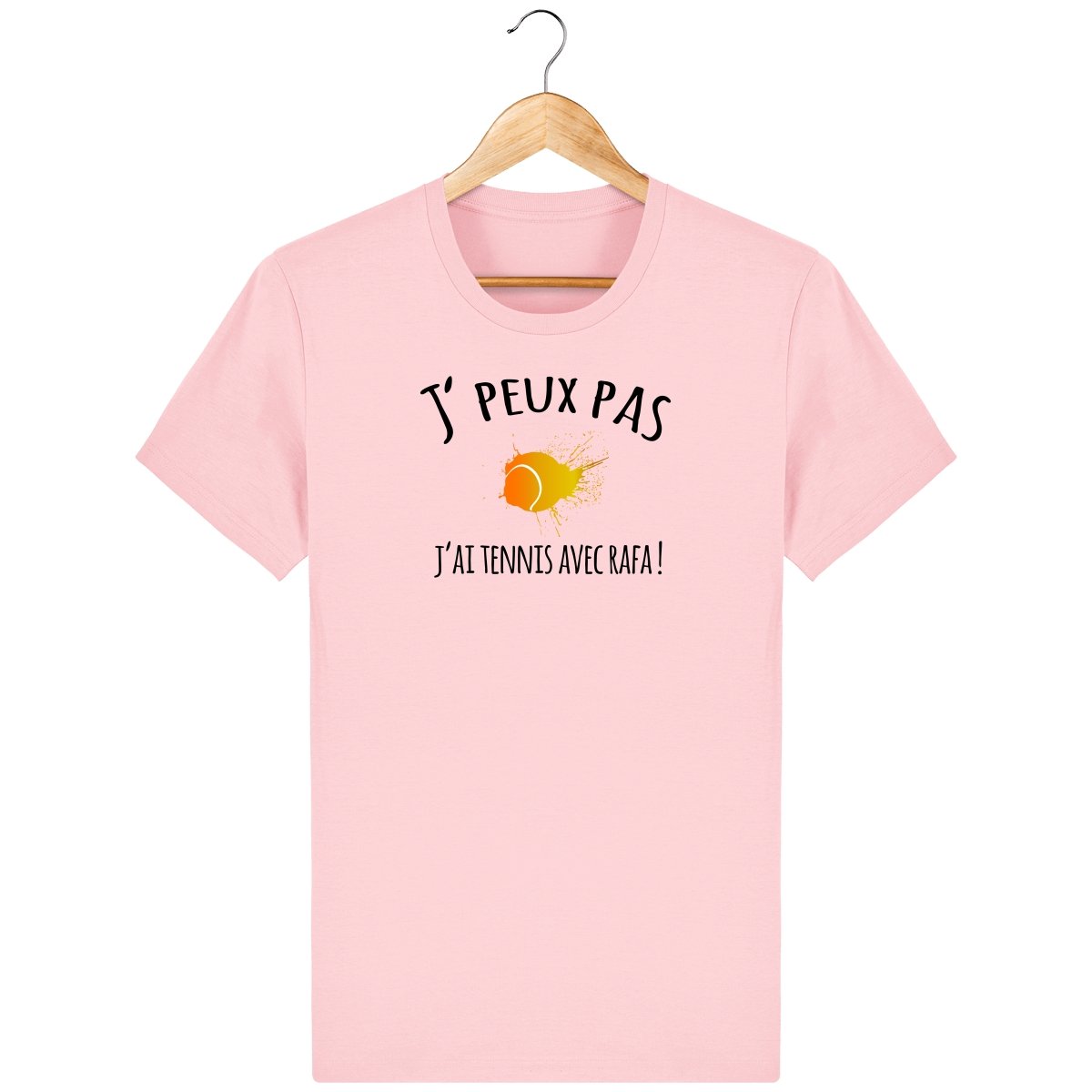 T-shirt femme *100% coton bio* "J'peux pas, j'ai tennis avec Rafa" - Jeu Set Match-tennis