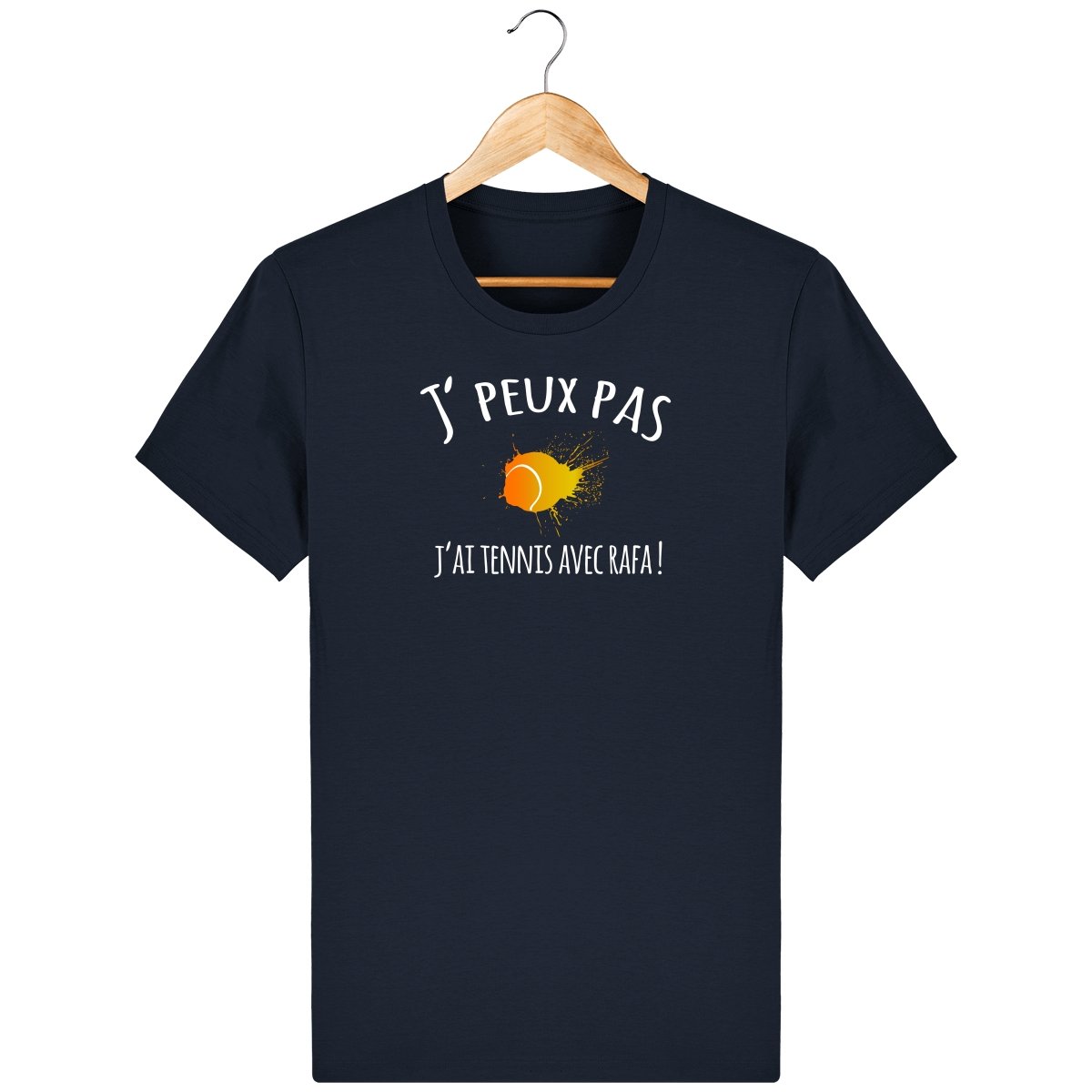 T-shirt femme *100% coton bio* "J'peux pas, j'ai tennis avec Rafa" - Jeu Set Match-tennis