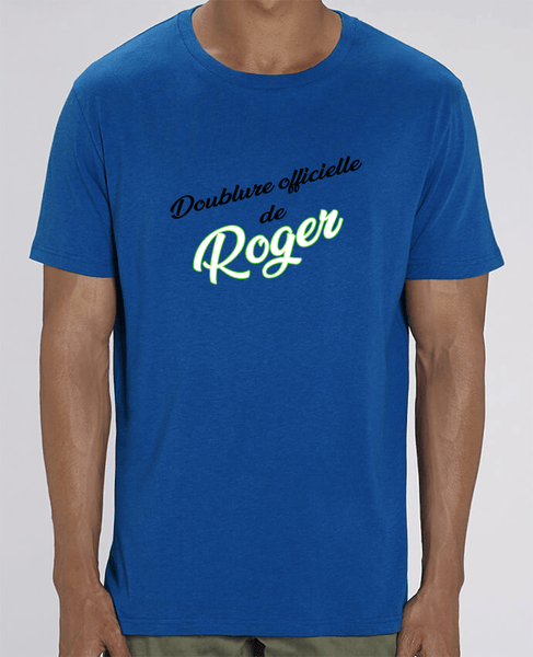 T-shirt tennis homme *100% coton bio* "Doublure officielle de Roger" - cadeau tennis homme femme enfant