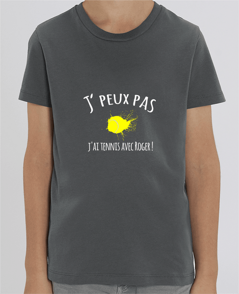 T-shirt tennis Enfant unisexe "J'peux pas, j'ai tennis avec Roger" - cadeau tennis homme femme enfant