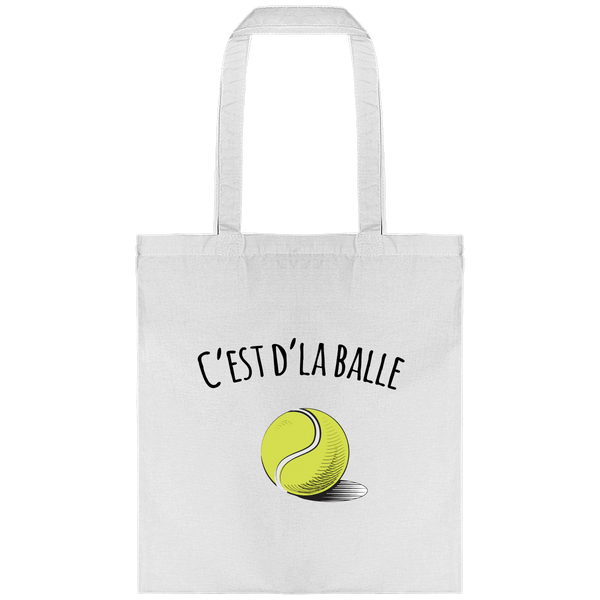 Tote Bag coton " C'est d'la balle" - cadeau tennis homme femme enfant